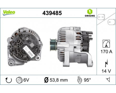 Alternator NEW ORIGINAL PART 439485 Valeo, Image 2