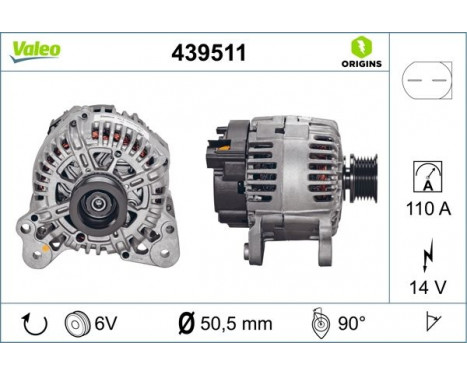 Alternator NEW ORIGINAL PART 439511 Valeo, Image 2