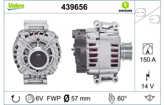 Alternator NEW ORIGINAL PART 439656 Valeo, Image 3