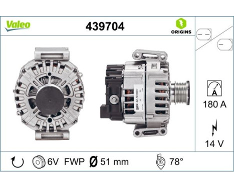 Alternator NEW ORIGINAL PART 439704 Valeo, Image 2