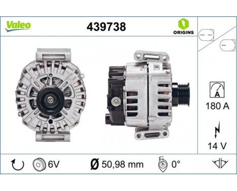 Alternator NEW ORIGINAL PART 439738 Valeo, Image 2