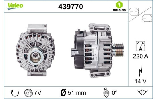 Alternator NEW ORIGINAL PART 439770 Valeo, Image 2