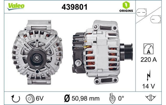 Alternator NEW ORIGINAL PART 439801 Valeo, Image 4