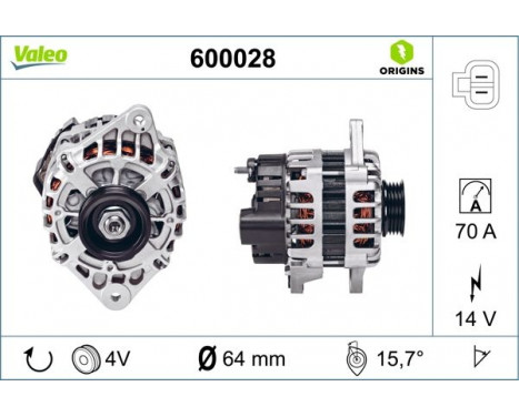 Alternator NEW ORIGINAL PART 600028 Valeo, Image 4