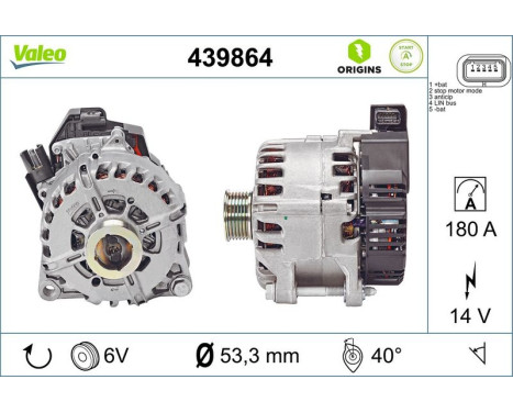 Alternator NEW STOP&START ORIGINAL PART 439864 Valeo, Image 4