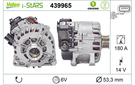 Alternator NEW STOP&START ORIGINAL PART 439965 Valeo, Image 4