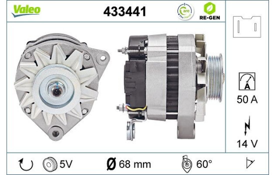 Alternator REMANUFACTURED PREMIUM 433441 Valeo, Image 2