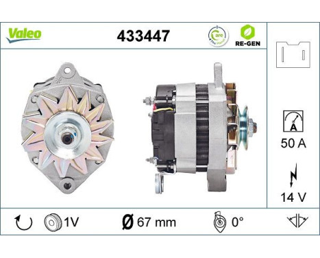 Alternator REMANUFACTURED PREMIUM 433447 Valeo, Image 5