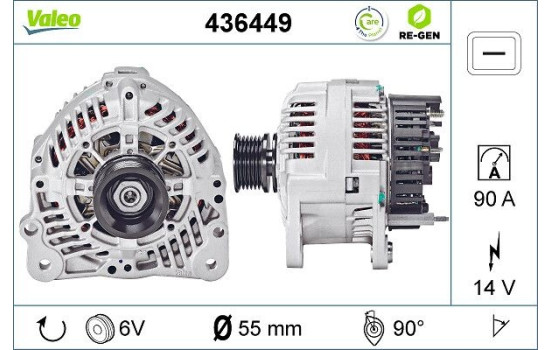 Alternator REMANUFACTURED PREMIUM 436449 Valeo, Image 2