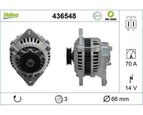 Alternator REMANUFACTURED PREMIUM 436548 Valeo, Image 2