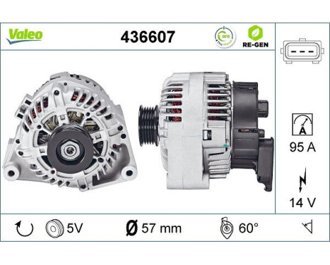 Alternator REMANUFACTURED PREMIUM 436607 Valeo, Image 5