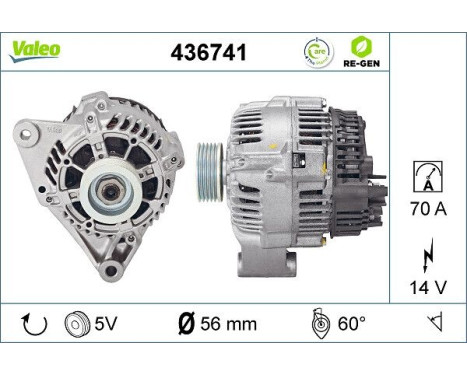 Alternator REMANUFACTURED PREMIUM 436741 Valeo, Image 5