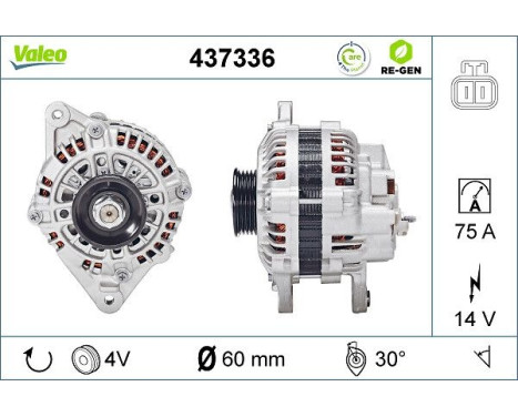 Alternator REMANUFACTURED PREMIUM 437336 Valeo, Image 5