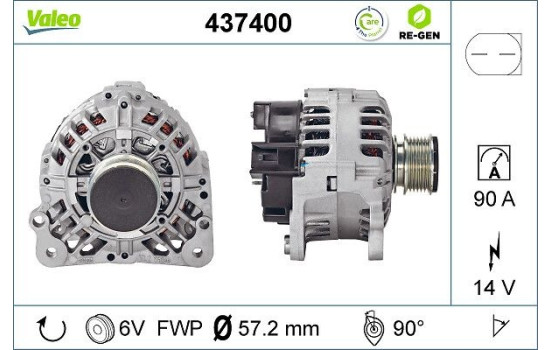 Alternator REMANUFACTURED PREMIUM 437400 Valeo, Image 2