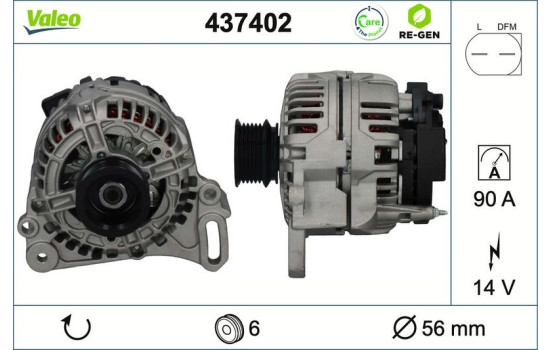 Alternator REMANUFACTURED PREMIUM 437402 Valeo, Image 2