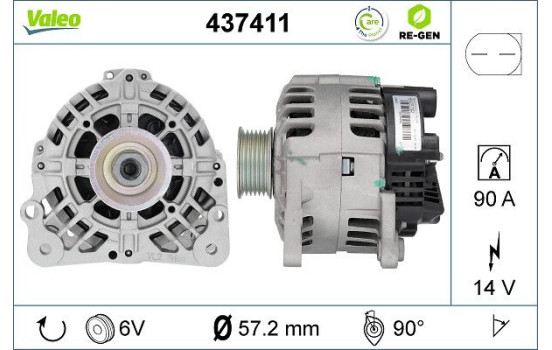 Alternator REMANUFACTURED PREMIUM 437411 Valeo, Image 2