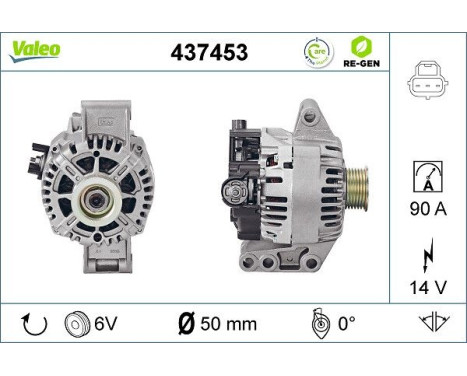 Alternator REMANUFACTURED PREMIUM 437453 Valeo, Image 5