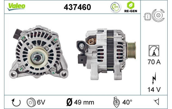 Alternator REMANUFACTURED PREMIUM 437460 Valeo, Image 2