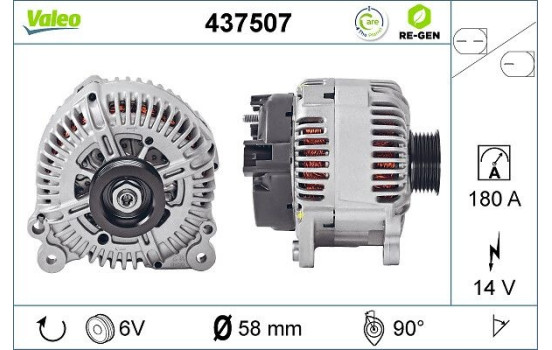 Alternator REMANUFACTURED PREMIUM 437507 Valeo