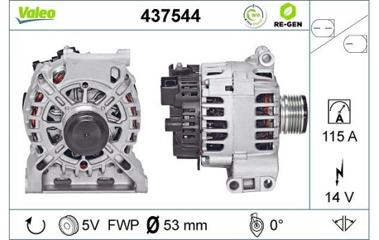 Alternator REMANUFACTURED PREMIUM 437544 Valeo, Image 2