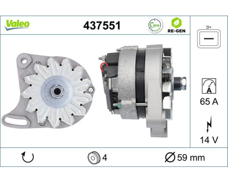 Alternator REMANUFACTURED PREMIUM 437551 Valeo, Image 2