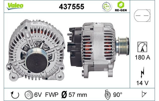 Alternator REMANUFACTURED PREMIUM 437555 Valeo, Image 2