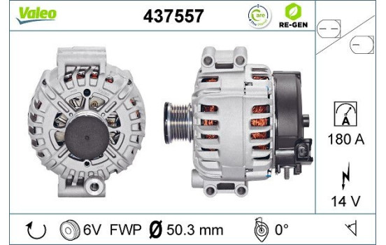 Alternator REMANUFACTURED PREMIUM 437557 Valeo