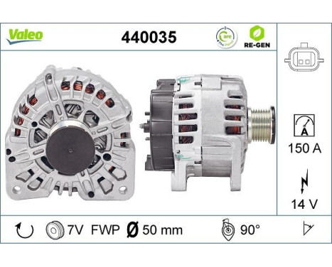 Alternator REMANUFACTURED PREMIUM 440035 Valeo, Image 2