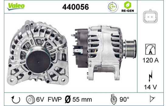 Alternator REMANUFACTURED PREMIUM 440056 Valeo, Image 2