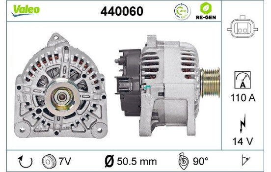 Alternator REMANUFACTURED PREMIUM 440060 Valeo, Image 2