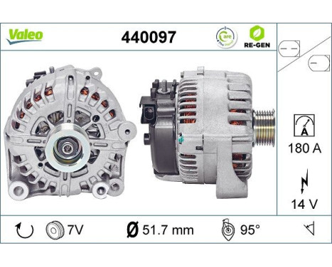 Alternator REMANUFACTURED PREMIUM 440097 Valeo, Image 2