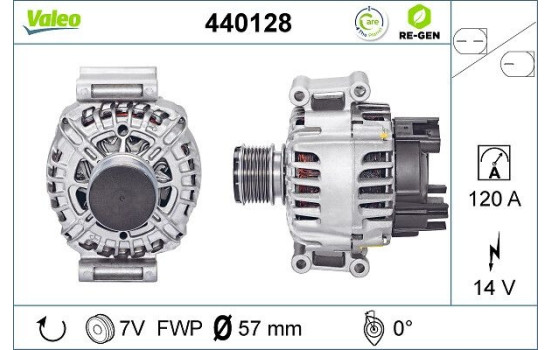 Alternator REMANUFACTURED PREMIUM 440128 Valeo, Image 2
