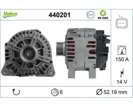 Alternator REMANUFACTURED PREMIUM 440201 Valeo, Image 5