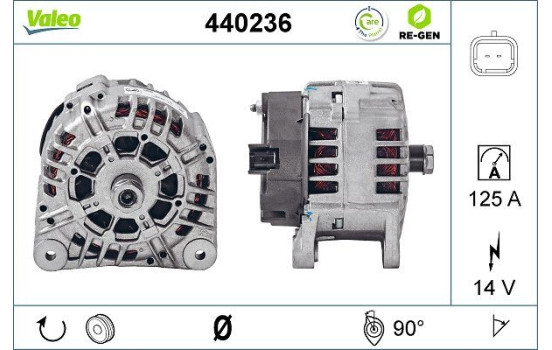 Alternator REMANUFACTURED PREMIUM 440236 Valeo, Image 2
