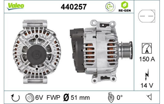 Alternator REMANUFACTURED PREMIUM 440257 Valeo, Image 5