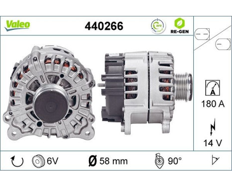 Alternator REMANUFACTURED PREMIUM 440266 Valeo, Image 5