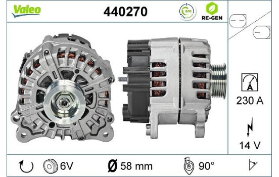 Alternator REMANUFACTURED PREMIUM 440270 Valeo, Image 5
