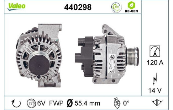 Alternator REMANUFACTURED PREMIUM 440298 Valeo, Image 2