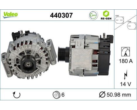 Alternator REMANUFACTURED PREMIUM 440307 Valeo, Image 5