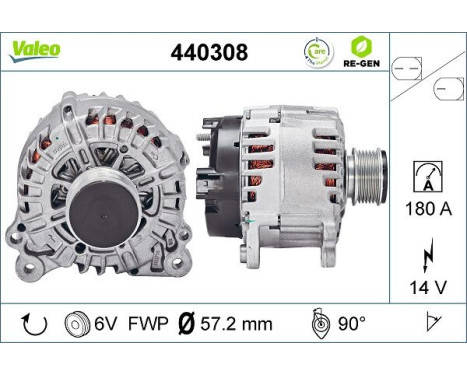 Alternator REMANUFACTURED PREMIUM 440308 Valeo, Image 5