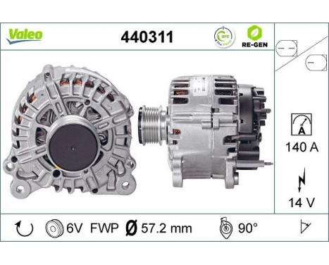 Alternator REMANUFACTURED PREMIUM 440311 Valeo, Image 2
