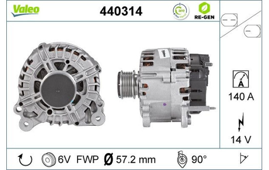 Alternator REMANUFACTURED PREMIUM 440314 Valeo, Image 2
