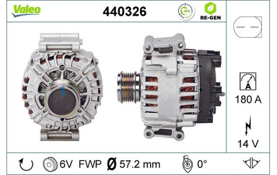 Alternator REMANUFACTURED PREMIUM 440326 Valeo, Image 2