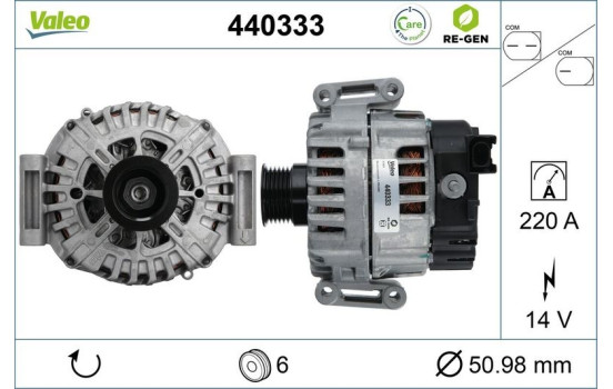 Alternator REMANUFACTURED PREMIUM 440333 Valeo, Image 2