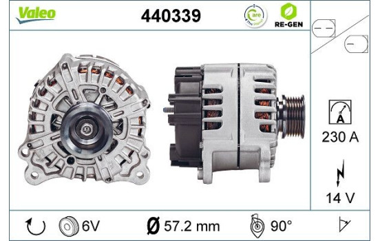 Alternator REMANUFACTURED PREMIUM 440339 Valeo, Image 2