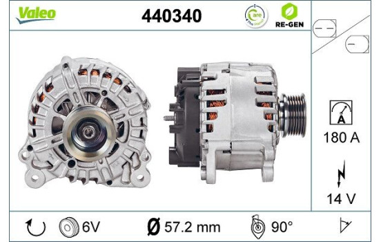 Alternator REMANUFACTURED PREMIUM 440340 Valeo, Image 2