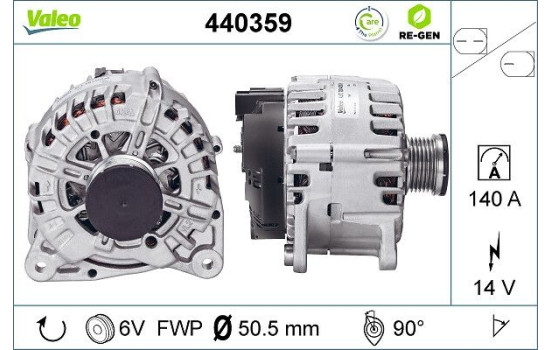 Alternator REMANUFACTURED PREMIUM 440359 Valeo, Image 3