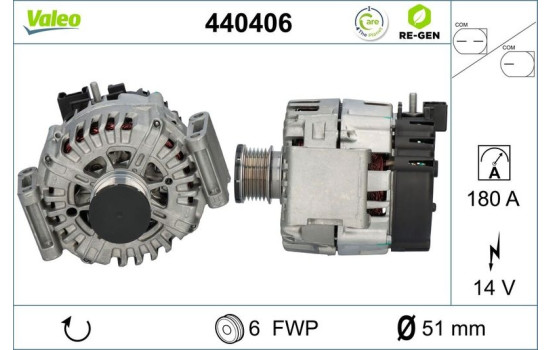 Alternator REMANUFACTURED PREMIUM 440406 Valeo, Image 5