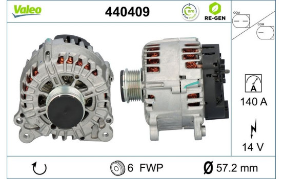 Alternator REMANUFACTURED PREMIUM 440409 Valeo, Image 5