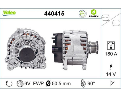 Alternator REMANUFACTURED PREMIUM 440415 Valeo, Image 5